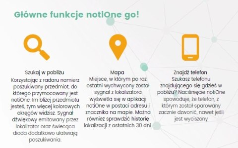 NotiOne Go! - Lokalizator Bluetooth Czarny NotiOne Go! - Lokalizator Bluetooth Czarny