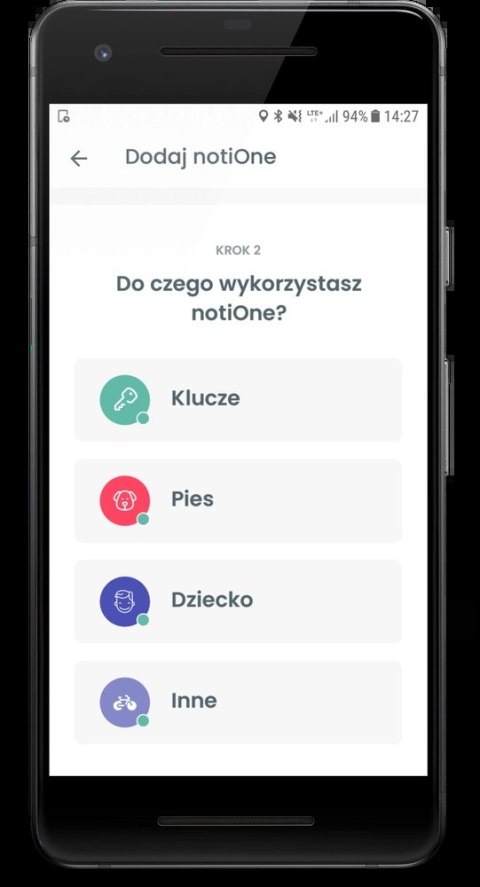 NotiOne Go! - Lokalizator Bluetooth Czarny NotiOne Go! - Lokalizator Bluetooth Czarny