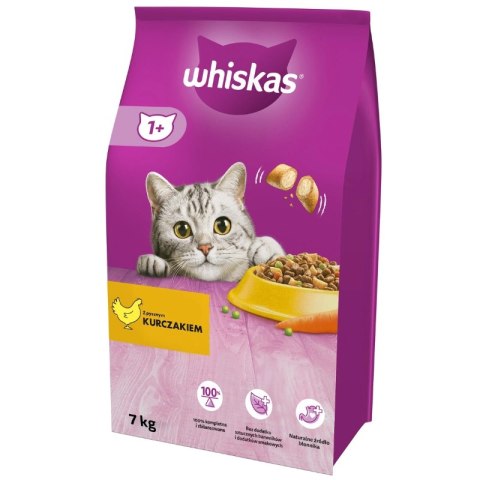 WHISKAS Karma Sucha Dla Kota 1+ Z Kurczakiem 7kg WHISKAS Karma Sucha Dla Kota 1+ Z Kurczakiem 7kg