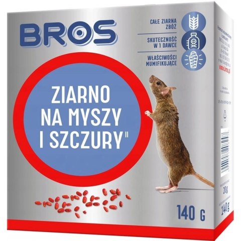 BROS - ziarno na myszy i szczury 140g BROS - ziarno na myszy i szczury 140g