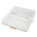 Chlebak metalowy puszka pojemnik kuchenny na chleb pieczywo biały WHITELINE 42x24x16,5 cm Chlebak metalowy puszka pojemnik kuchenny na chleb pieczywo biały WHITELINE 42x24x16,5 cm