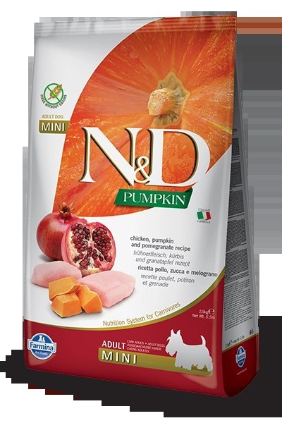 Farmina N&D Pumpkin Grain Free Canine Adult Mini Chicken&Pomegranate 2,5kg Farmina N&D Pumpkin Grain Free Canine Adult Mini Chicken&Pomegranate 2,5kg