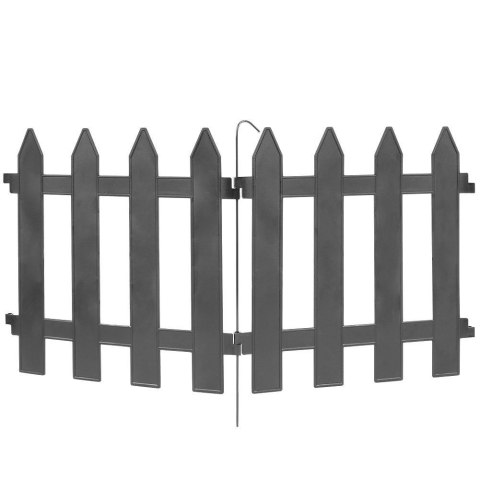 Palisada płotek ogrodowy grafitowy border zestaw 10 szt. 30x30 cm Palisada płotek ogrodowy grafitowy border zestaw 10 szt. 30x30 cm