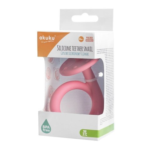 Gryzak silikon ślimak pink AKUKU Gryzak silikon ślimak pink AKUKU
