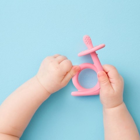 Gryzak silikon ślimak pink AKUKU Gryzak silikon ślimak pink AKUKU