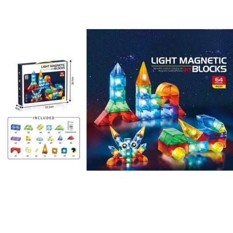 Klocki magnetyczne EUROBABY ZABAWKI Klocki magnetyczne EUROBABY ZABAWKI