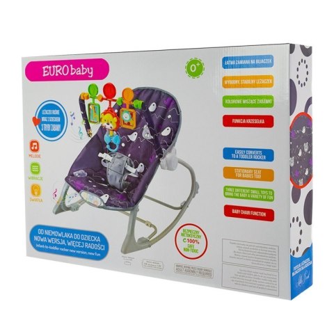 Leżaczek little forest purple EUROBABY Leżaczek little forest purple EUROBABY
