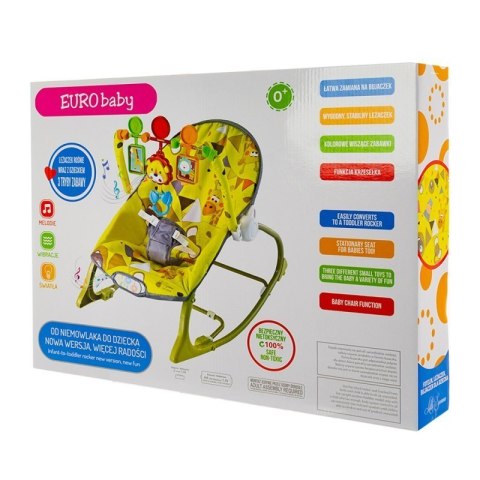 Leżaczek little savanna yellow EUROBABY Leżaczek little savanna yellow EUROBABY