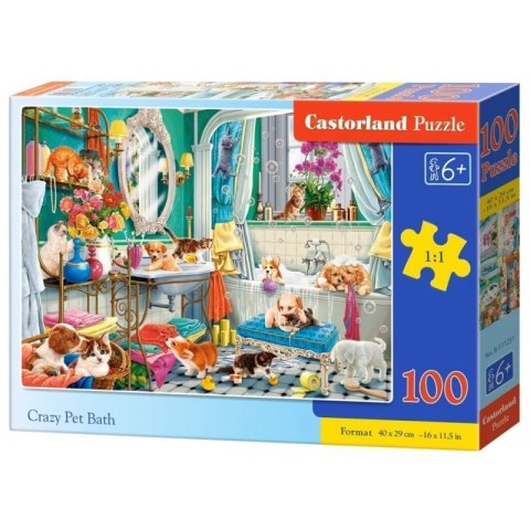 Puzzle 100 crazy pet bath CASTOR Puzzle 100 crazy pet bath CASTOR