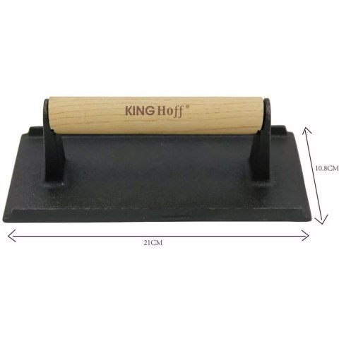 PRASKA ŻELIWNA DO MIĘSA BURGERÓW 21 X 10,8CM KINGHOFF KH-1758 PRASKA ŻELIWNA DO MIĘSA BURGERÓW 21 X 10,8CM KINGHOFF KH-1758