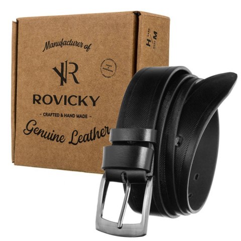 Skórzany pasek męski do garnituru klamra - Rovicky Skórzany pasek męski do garnituru klamra - Rovicky