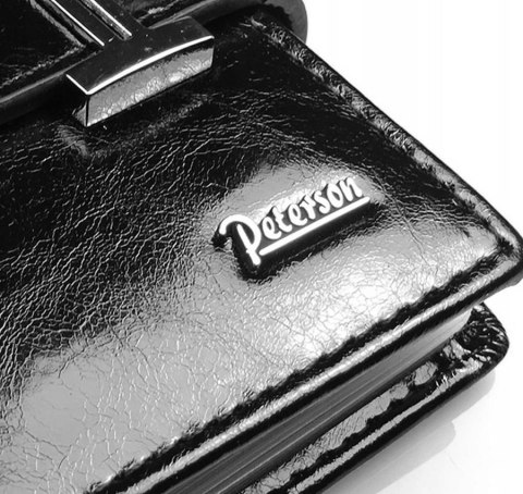 Skórzane etui na dokumenty z metalowym zapięciem - Peterson Skórzane etui na dokumenty z metalowym zapięciem - Peterson